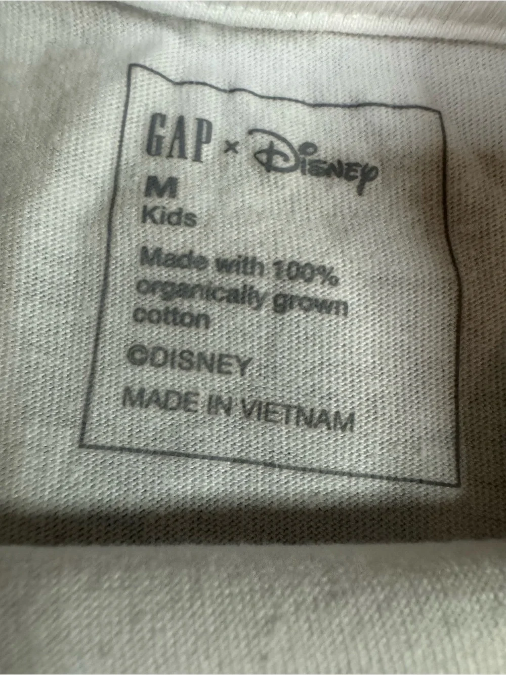 Gap x Disney Mickey Mouse Kids White Long Sleeve Crew Neck Graphic T-Shirt M